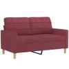 2-Sitzer-Sofa Weinrot 120 cm Stoff Produktbild-Vorschau 1