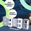 Moderne digitale 3D LED-Tisch- & Wanduhr mit Wecker, Produktbild-Vorschau 2