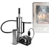 A smoking generator and a smoker with food inside, presented on a white background. Produktbild-Vorschau
