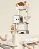 Feandrea Kratzbaum, mit Katzenklo-Schrank, 185cm, Produktbild-Vorschau 4