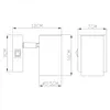 Technical drawing with dimensions of two wall lights. Produktbild-Vorschau