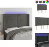 vidaXL LED Kopfteil Dunkelgrau 147x16x118/128 cm Samt -  Produktbild-Vorschau 1