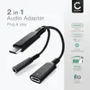 CELLONIC 2-in-1 Adapter USB-C Klinke 3,5 mm Aux-Splitter Produktbild-Vorschau 2