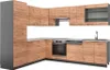 Eckküche Vicco Fame-Line Goldkraft Eiche/Anthrazit 287 x 60 Produktbild-Vorschau 1