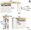 Bartisch ausziehbar 138-203cm, 360° drehbarer Stehtisch mit Produktbild-Vorschau 7