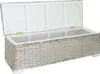 vidaXL Coffre Blanc 110 cm Naturel Kubu Rotin & Bois Massif Voir les images du produit 3