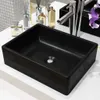 vidaXL Lavabo en céramique rectangulaire noir 41 x 30 x 12 Voir les images du produit 2
