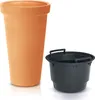 A terracotta-colored planter and a black inner pot are shown against a white background. Náhľad obrázku produktu