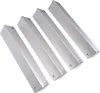 Four silver-colored grill burner covers arranged diagonally on a white background. Produktbild-Vorschau