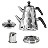 Teekannen Set Edelstahl Induktion 1,0L + 2,5L Türkischer Produktbild-Vorschau 2