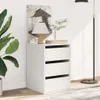 vidaXL Kommode Weiß 40x41x58 cm Holzwerkstoff Produktbild-Vorschau 3
