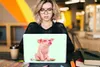 MuchoWow® Laptop Aufkleber Sticker Cover Schwein - Rosa - Produktbild-Vorschau 5