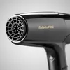 Close-up of the front nozzle and side of a black hairdryer. Anteprima dell’immagine prodotto