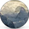 Design Stahlmagnettafel Schwarz Rund 47cm Alpen im Produktbild-Vorschau 8