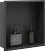 vidaXL Duschnische Mattschwarz 32x32x9 cm Edelstahl Produktbild-Vorschau 2