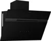 A black kitchen hood is shown against a white background. Náhľad obrázku produktu