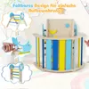 A colorful indoor climbing structure for children, with inset images demonstrating its features and foldability. Anteprima dell’immagine prodotto