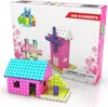 A box of Meli Basic building blocks with examples of built structures. Podgląd zdjęcia produktu