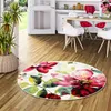 Designer Teppich Brilliant Rosa Blumen Rund, Größe:160 cm Produktbild-Vorschau 1