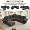 Merax Modulares 6-Sitzer Soffa, U-Ecksofa mit USB & Type-C, Produktbild-Vorschau 7