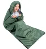 Kapuzenschlafsack, 2 in 1 Campingdecke, grün Produktbild-Vorschau 8