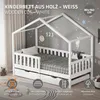 ML-Design detská posteľ domček posteľ 80x160 cm biela s 2 Náhľad obrázku produktu 2