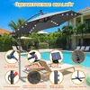 Parasol Izrielar 3 m gris avec éclairage LED, parasol de Voir les images du produit 8