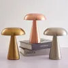 LED Akku Pilz-Tischleuchte Roségold Metall Dimmbar Kabellos Produktbild-Vorschau 4