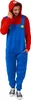A man wearing a Mario-themed onesie. Produktbild-Vorschau