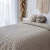 CalmyHOME Tagesdecke Bett Bettüberwurf Überwurf Beige Produktbild-Vorschau 6
