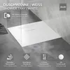 LuxeBath Duschwanne 80x80cm Weiß Extra flache SMC Produktbild-Vorschau 2