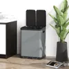 Kosz na śmieci HOMCOM 2 x 30L z pedałem i pokrywą, kosz na Podgląd zdjęcia produktu 4