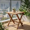 Table pliante Relaxdays en bois d'acacia, pour le salon, le Voir les images du produit 3