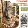 Fotel wiszący ELONEO z podstawą, wygodny fotel bujany do Podgląd zdjęcia produktu 7