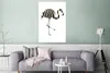 MuchoWow® Poster Flamingo - Zebra - Schwarz und weiß 80x120 Produktbild-Vorschau 5