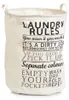 Zeller Wäschesammler "Laundry Rules", Ø38 x 48 cm, 14260 Produktbild-Vorschau 1