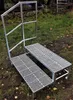 2 Stufen mit Geländer Stahltreppe Außentreppe Freistehend Produktbild-Vorschau 7