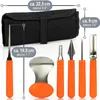 com-four® 6-teiliges Kürbis Schnitz-Set für Halloween - Produktbild-Vorschau 5