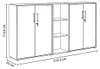Aktenschrank TABOR 8 in weiß / weiß matt, Schrankwand, Produktbild-Vorschau 3