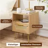 Yaheetech Nachttisch Rattan Beistelltisch mit 1 Schublade Produktbild-Vorschau 6