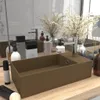 vidaXL Koupelnové umyvadlo s přepadem Keramické matné Náhled obrázku produktu 2