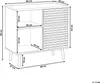 BELIANI Komoda ciemnobrązowy 80 x 40 x 80 cm styl Podgląd zdjęcia produktu 3