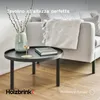 HOLZBRINK Piedini per mobili 20 cm in metallo nero Ø42,4 mm Anteprima dell’immagine prodotto 2