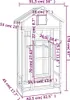 vidaXL Woliera szara 91,5x53x170 cm lite drewno sosnowe Podgląd zdjęcia produktu 7