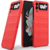 A red phone case for a Samsung Galaxy Z Flip 4 5G is shown in a studio setting. Produktbild-Vorschau