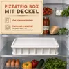 Pizza Lover 2x Pizzateigbox mit Deckel in weiß - Größe Produktbild-Vorschau 4