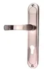 A door handle with a keyhole on a white background. Produktbild-Vorschau