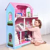 XMTECH Kinder Puppenhaus aus Holz 100 cm, Puppenstube Produktbild-Vorschau 4