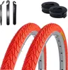2 pneus à chambre à air Roverstone pour vélo, rouges, 28 x Voir les images du produit 1