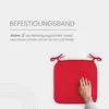 Kussen voor stoelen, canvas, bordeauxrood, 38x38x2 cm Productafbeelding-voorbeeld 3